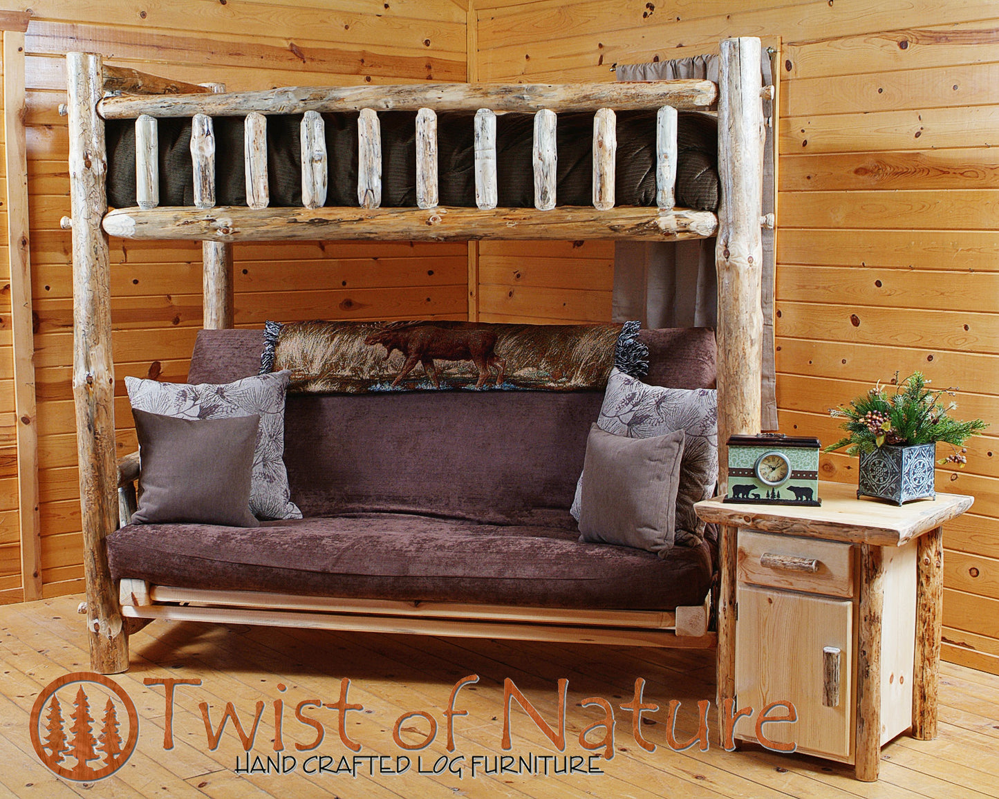 Log Futon Bunk-(NOT KIT FORM-SHIPS FREIGHT)