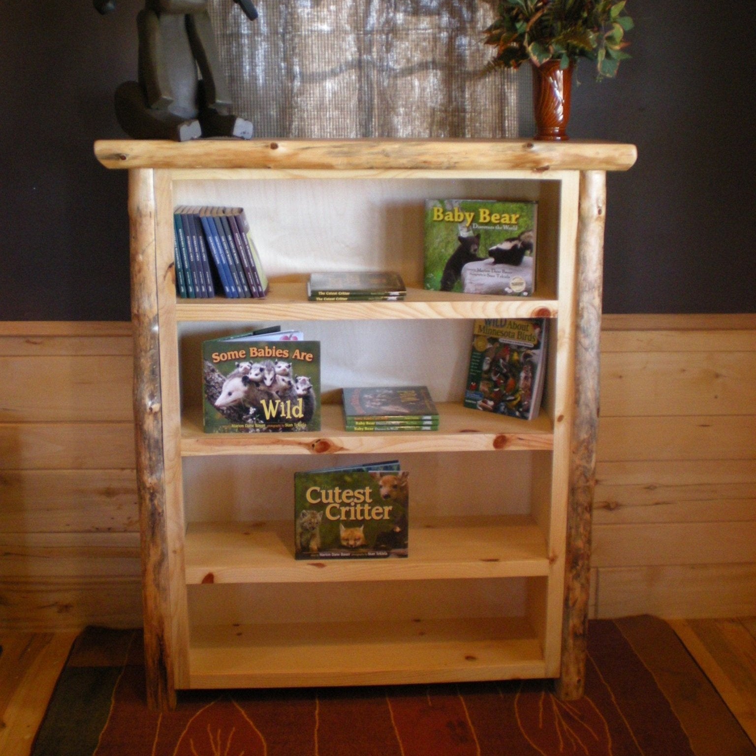Log Bookcase - Twist of Nature