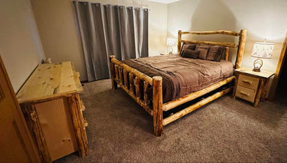 Deluxe Double Log Sided Rustic Bed Frame (Ready to Assemble)