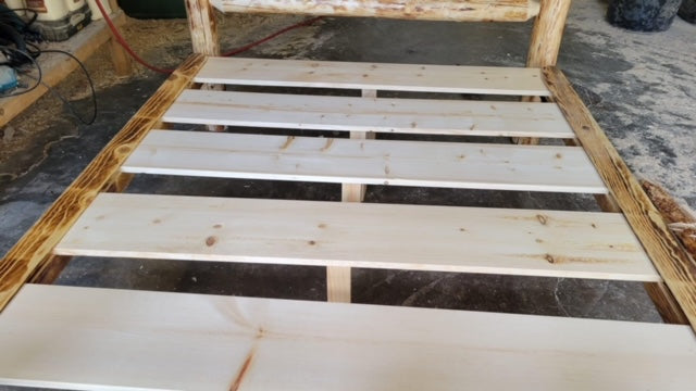 Log Platform Bed Frame (Ready to Assemble)