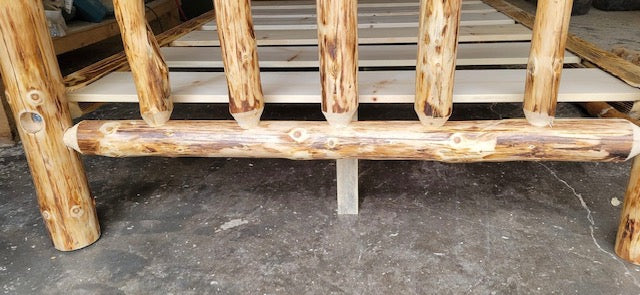 Log Platform Bed Frame (Ready to Assemble)