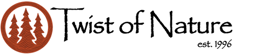 Logo of 'Twist of Nature' with trees and establishment year on a white background