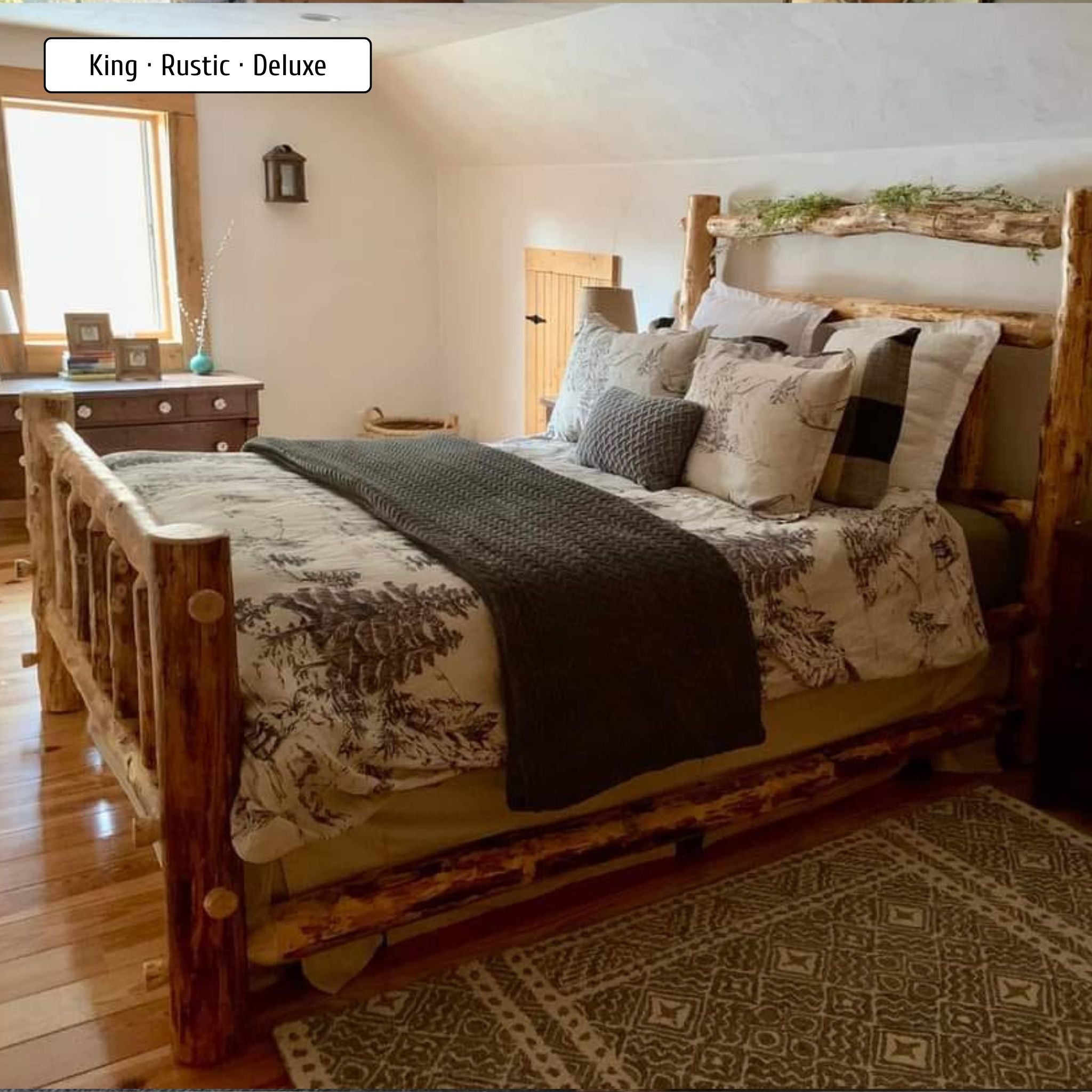 Double Rail Log Bed - Twist of Nature