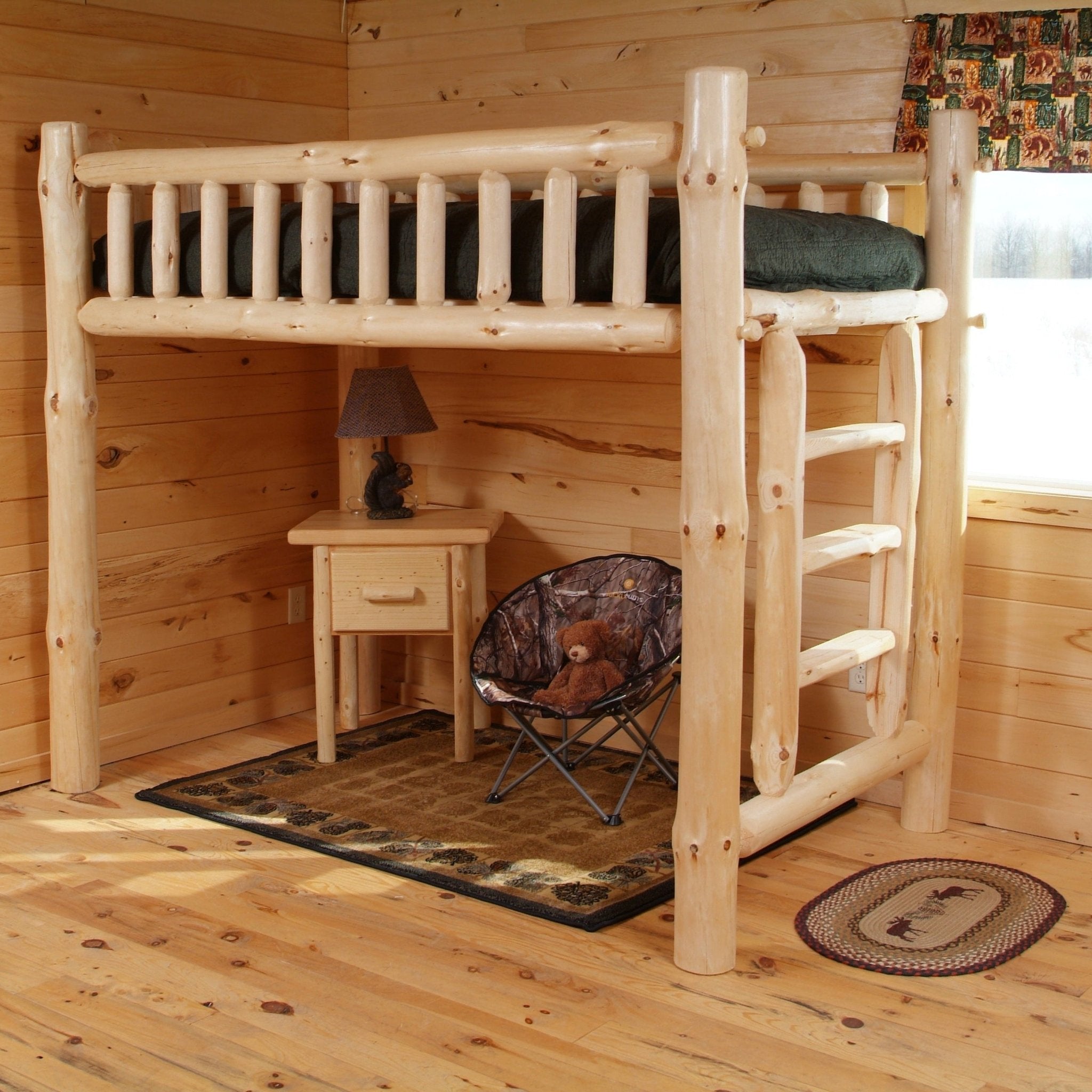 Log Loft Bed - Twist of Nature