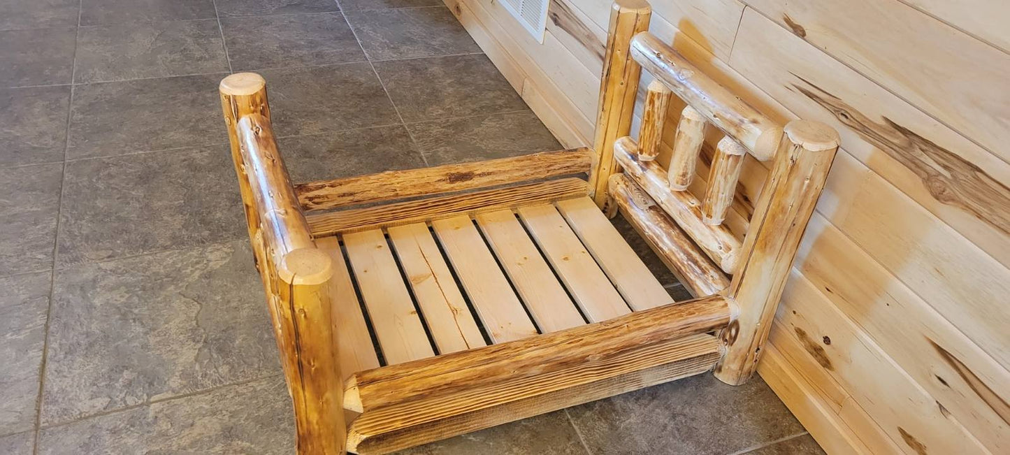 Log Dog Bed (Ready to Assemble)