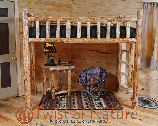Log Space Saver/Loft Bed Frame (Ready to Assemble)