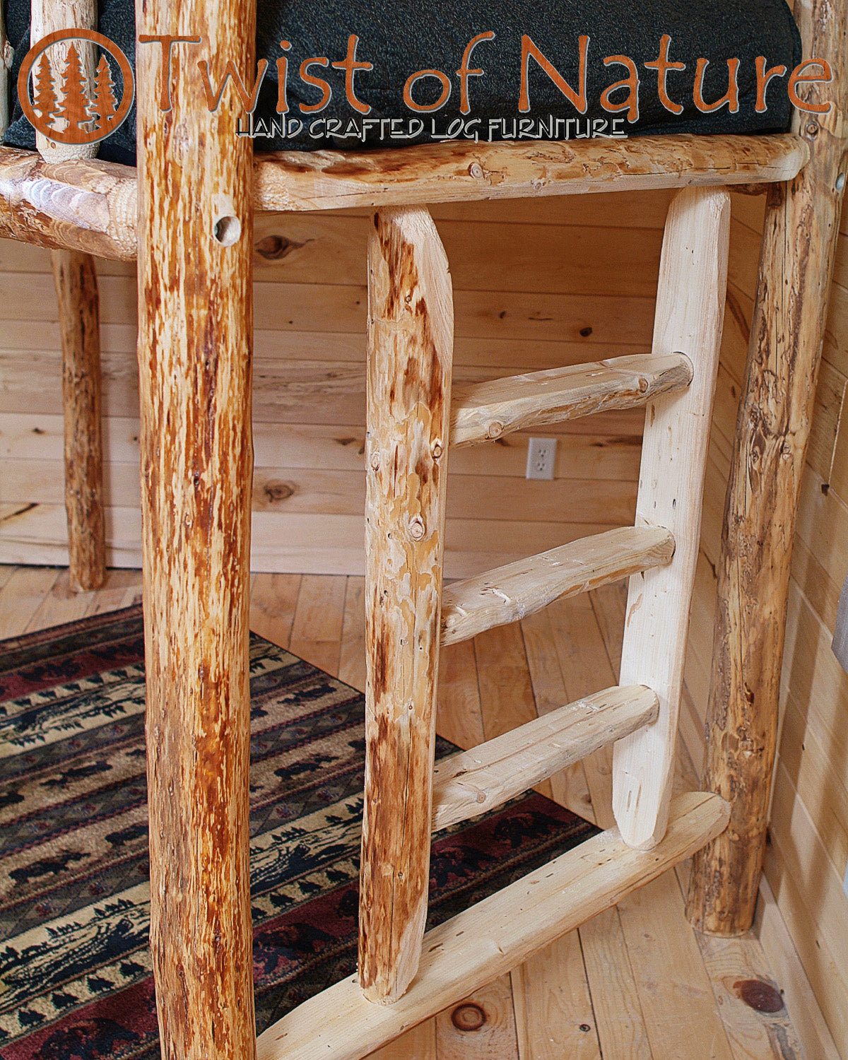 Log Space Saver/Loft Bed Frame (Ready to Assemble)