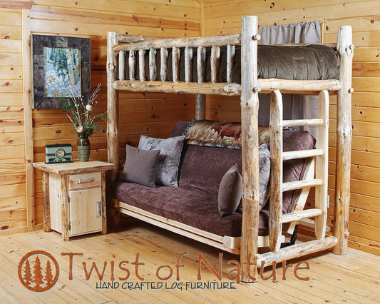 Log Futon Bunk-(NOT KIT FORM-SHIPS FREIGHT)
