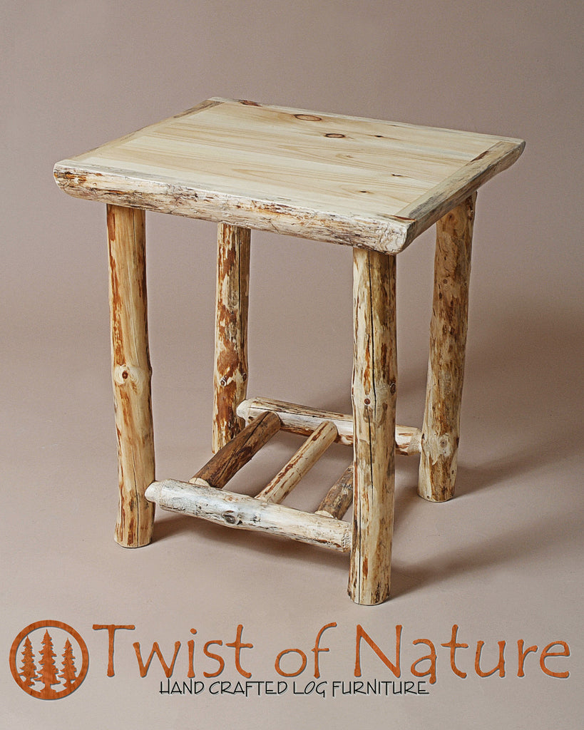 Standard Log Nightstand/End Table