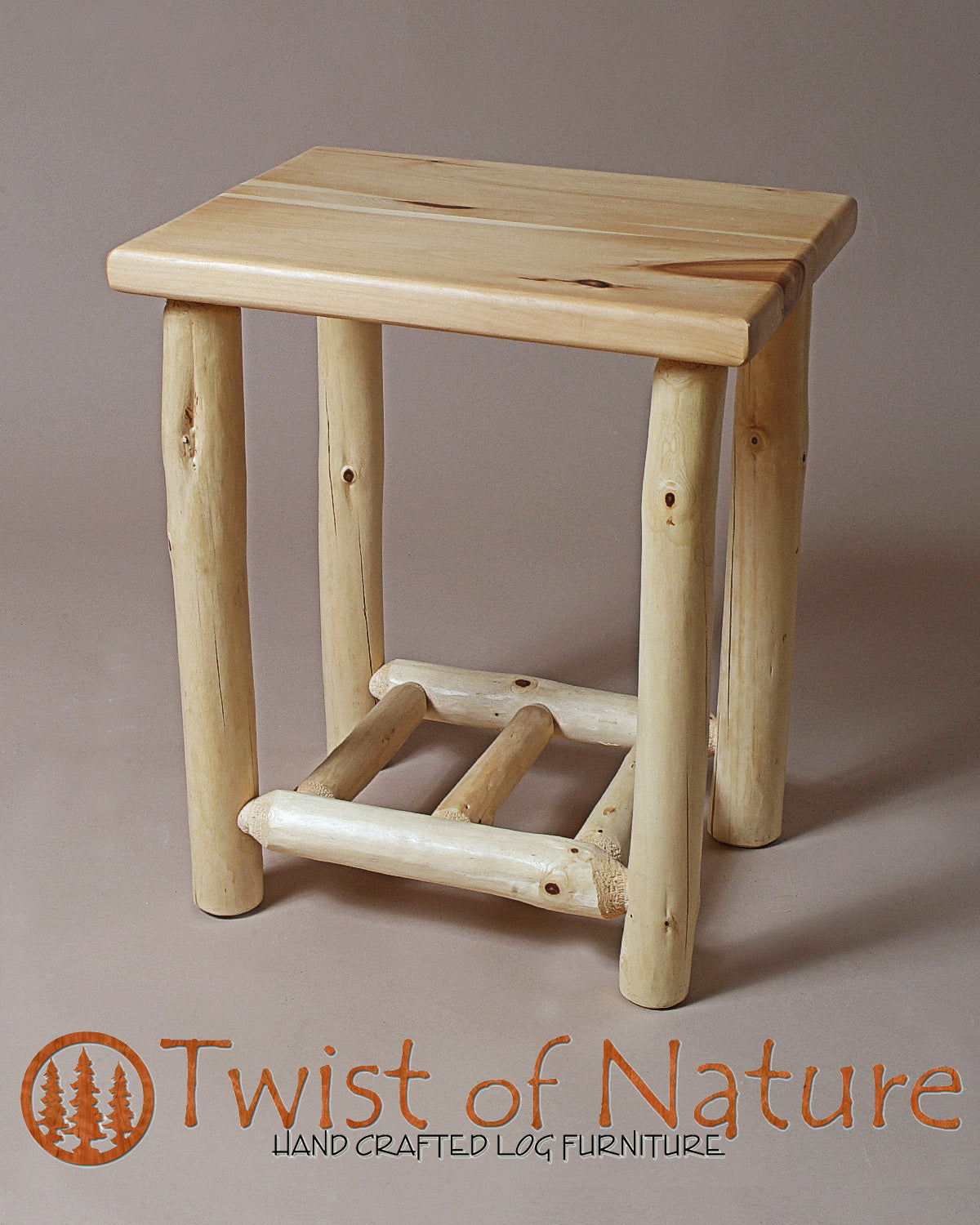 Standard Log Nightstand/End Table