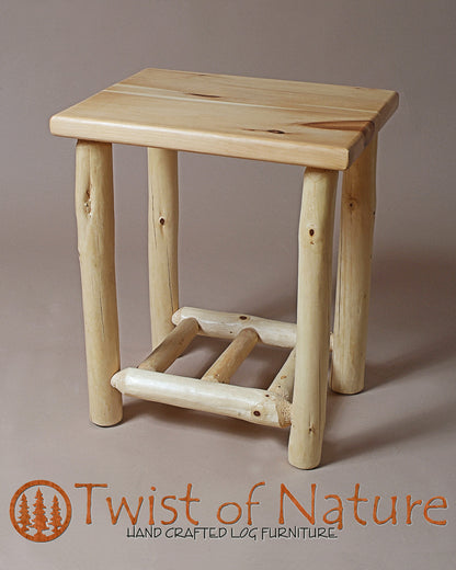Standard Log Nightstand/End Table