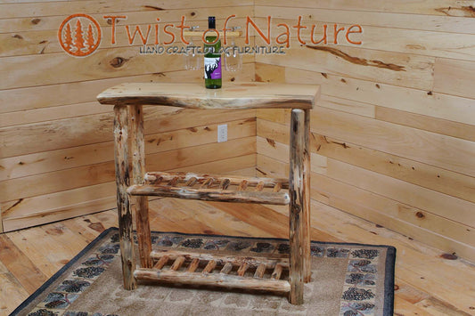 Log Slab (Live Edged) Top Sofa/Entry Table-Large