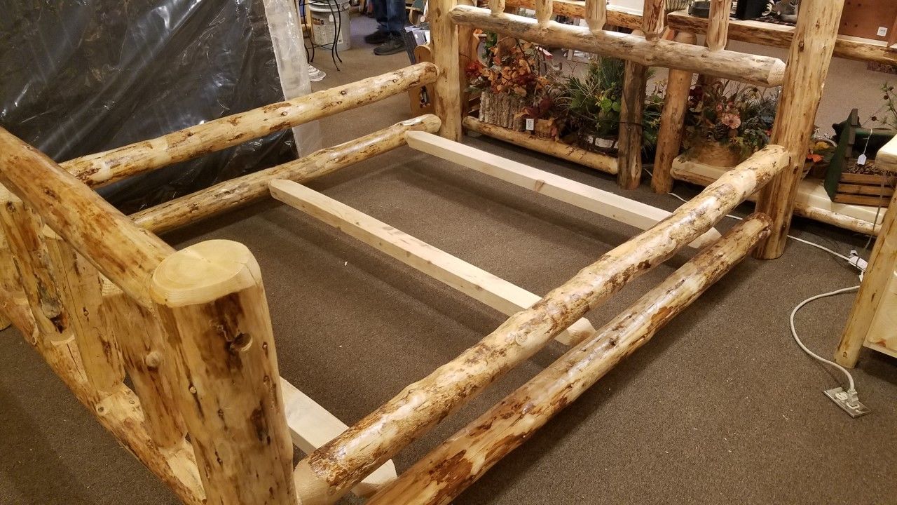 Deluxe Double Log Sided Rustic Bed Frame Kit