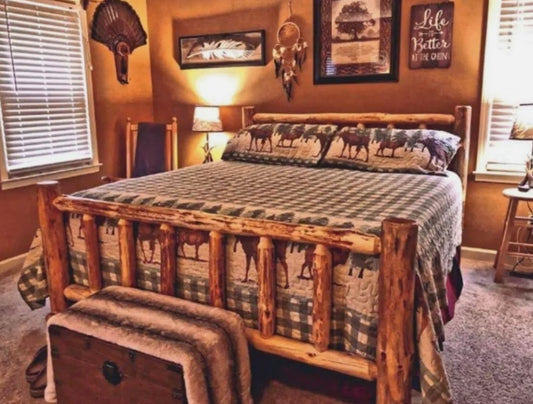Standard Log Bed Frame (Ready to Assemble)