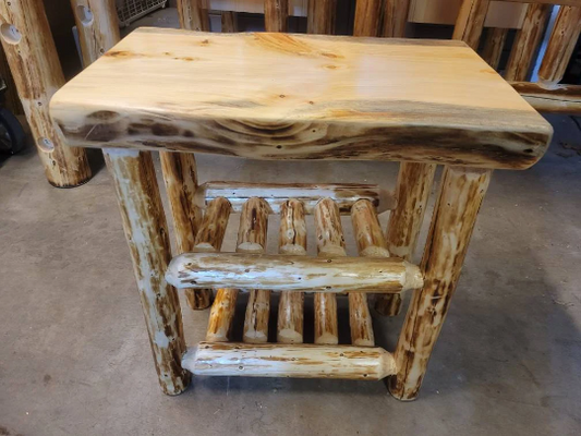 Log Slab (Live Edged) Top Sofa/Entry Table-Small