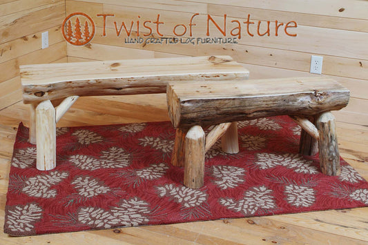 Indoor Half Log Bench