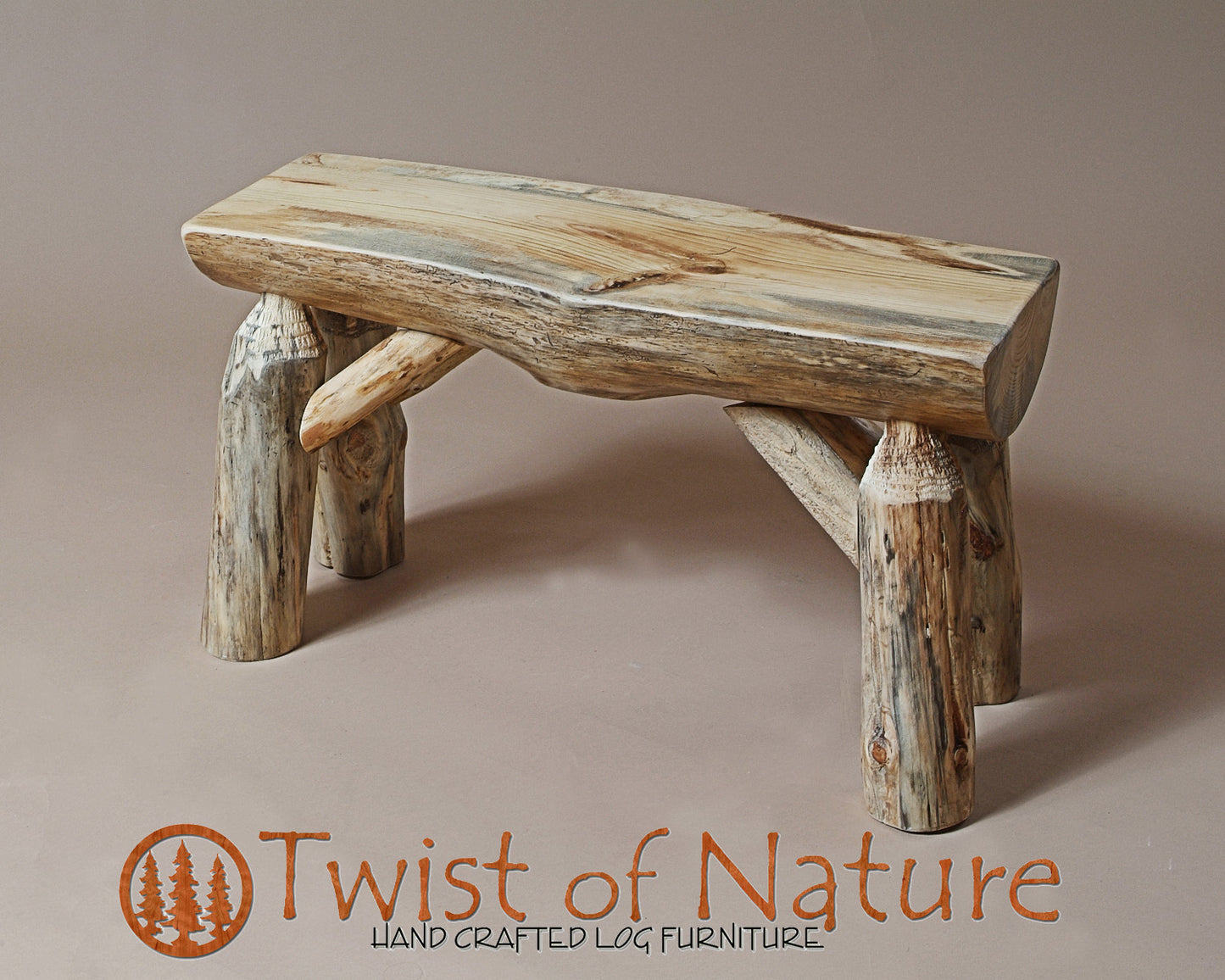 Indoor Half Log Bench