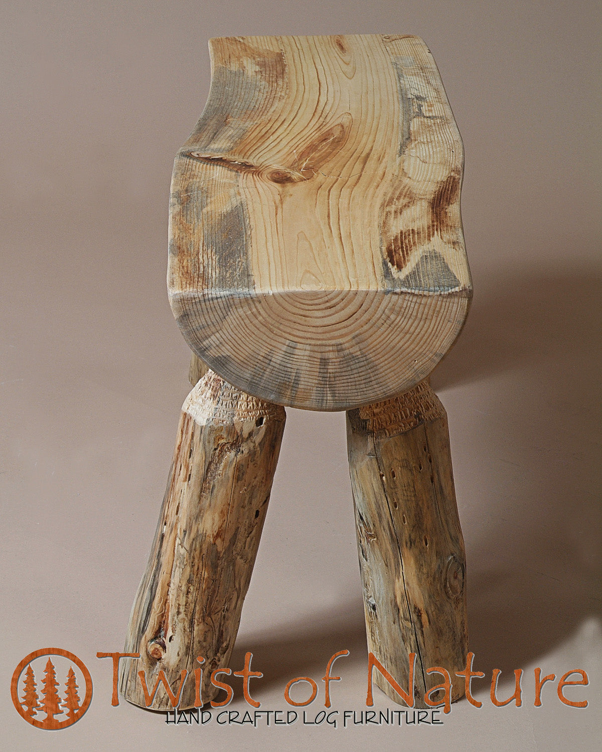 Indoor Half Log Bench