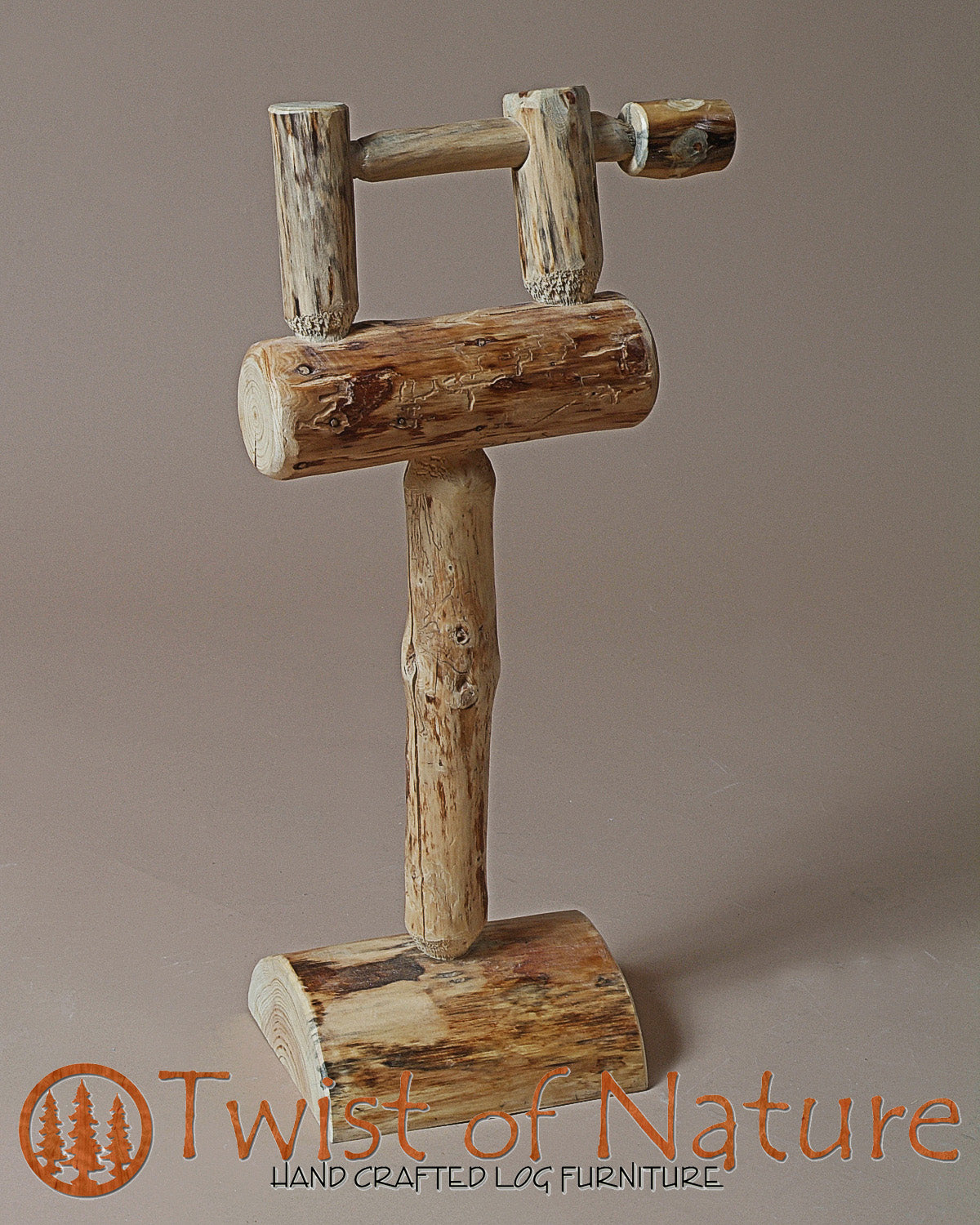 Standing Log Toilet Paper Holder