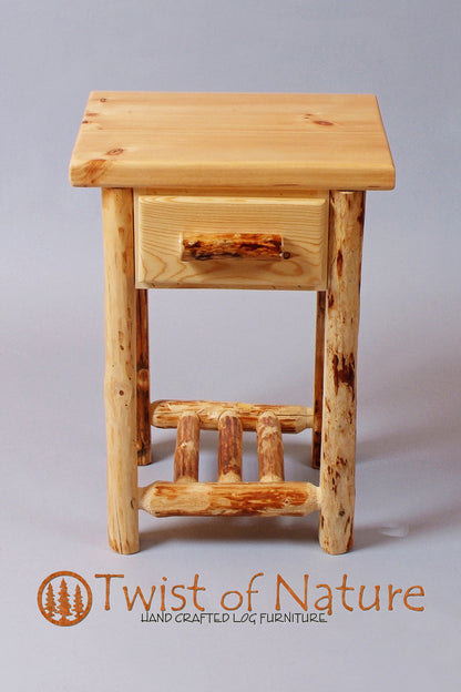 Space Saver Drawer and Shelf Nightstand/End Table
