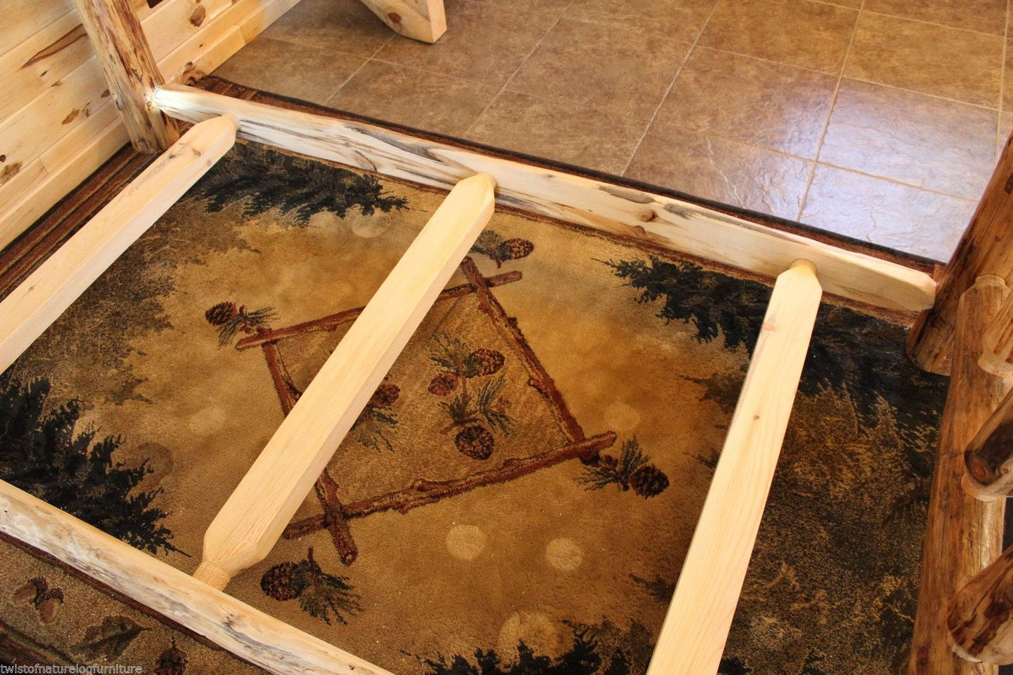Deluxe Log Cabin Bed Frame (Ready to Assemble)