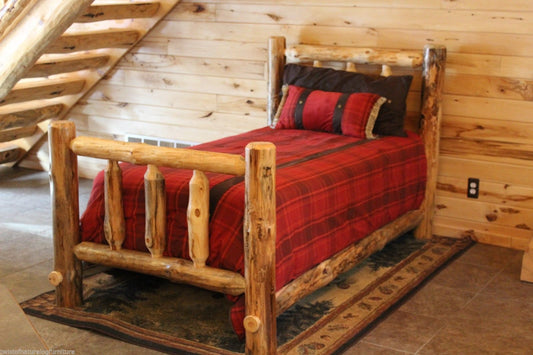 Log Cabin Bed Frame (Ready to Assemble)