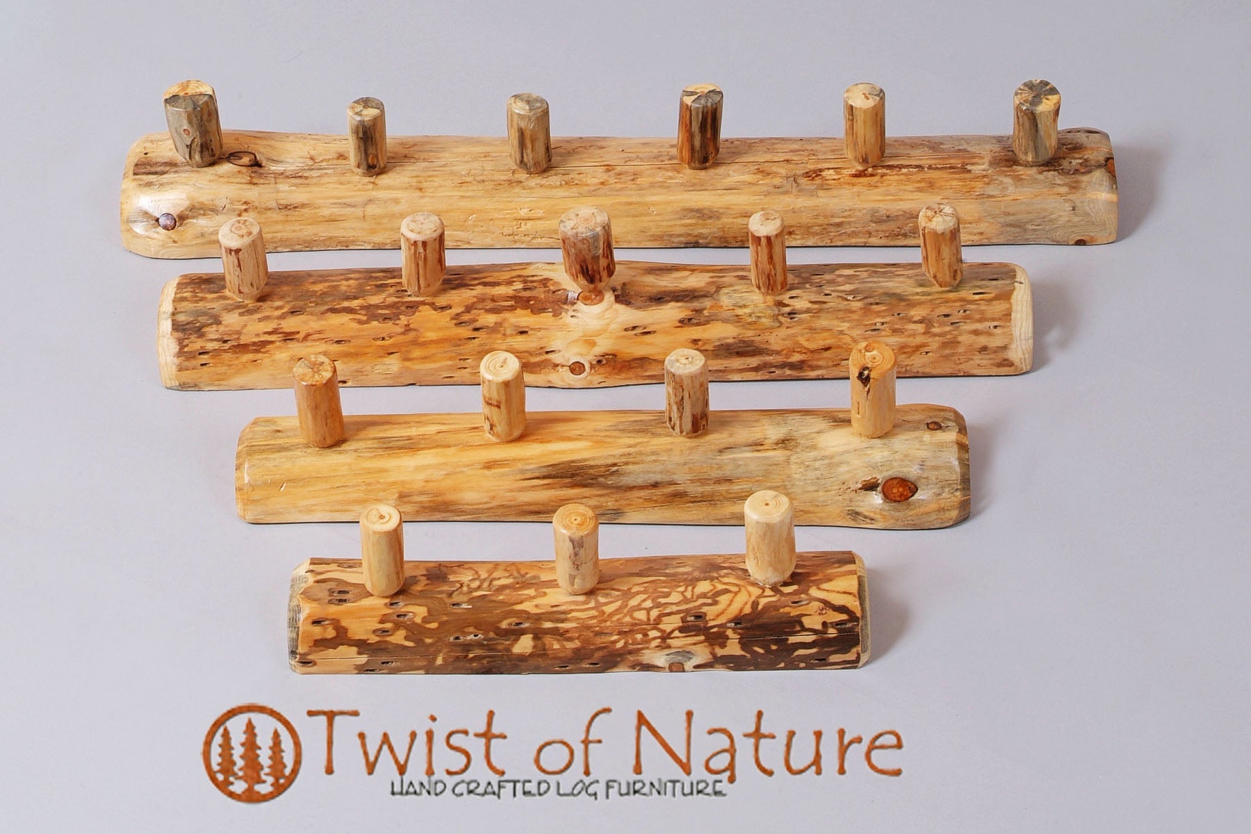 Log Coat Rack - Twist of Nature