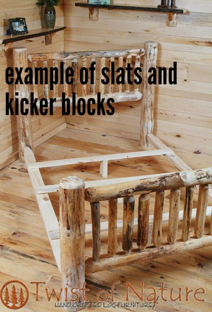 Wilderness Rustic Log Bed Frame (Ready to Assemble)