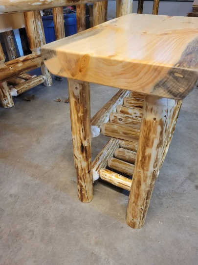 Log Slab (Live Edged) Top Sofa/Entry Table-Small