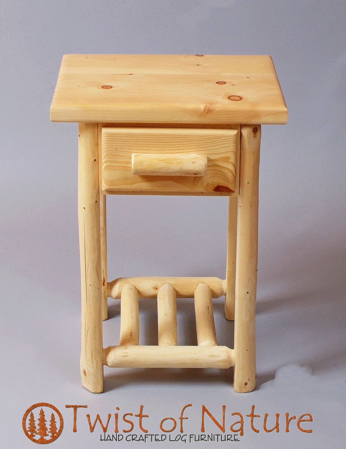 Space Saver Nightstand - Drawer & Shelf - Twist of Nature