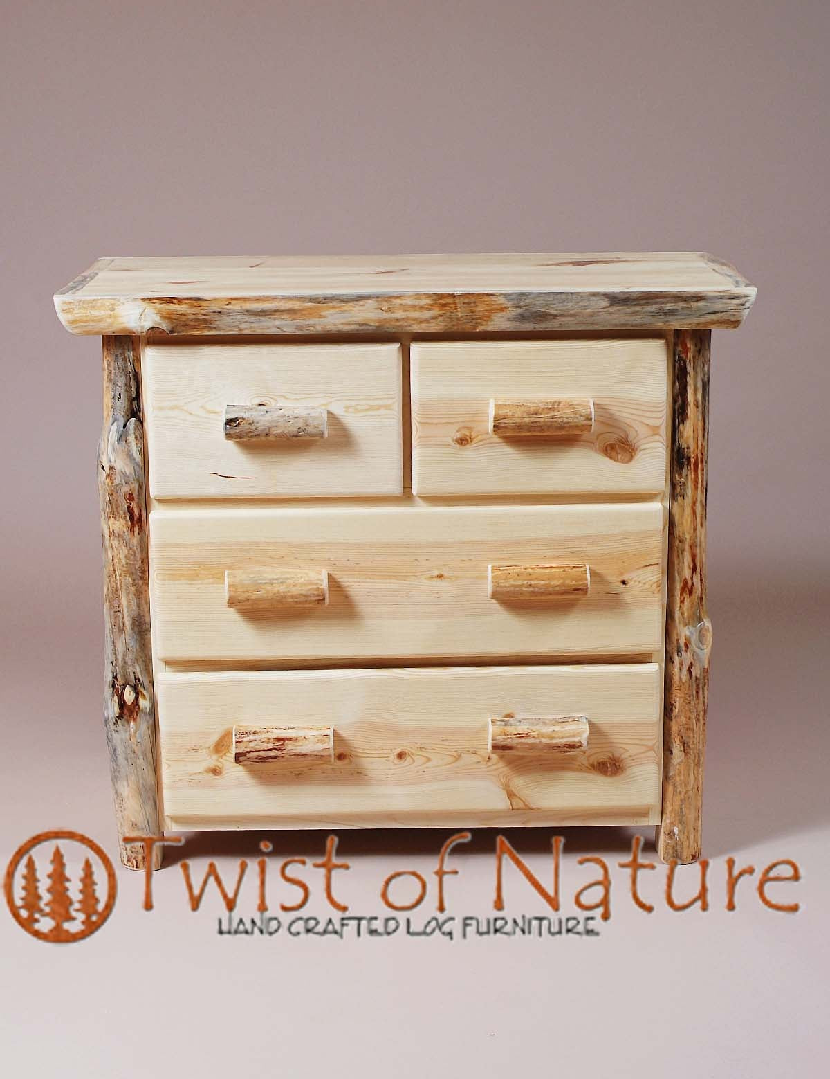 Split Drawer Log Dresser - Twist of Nature