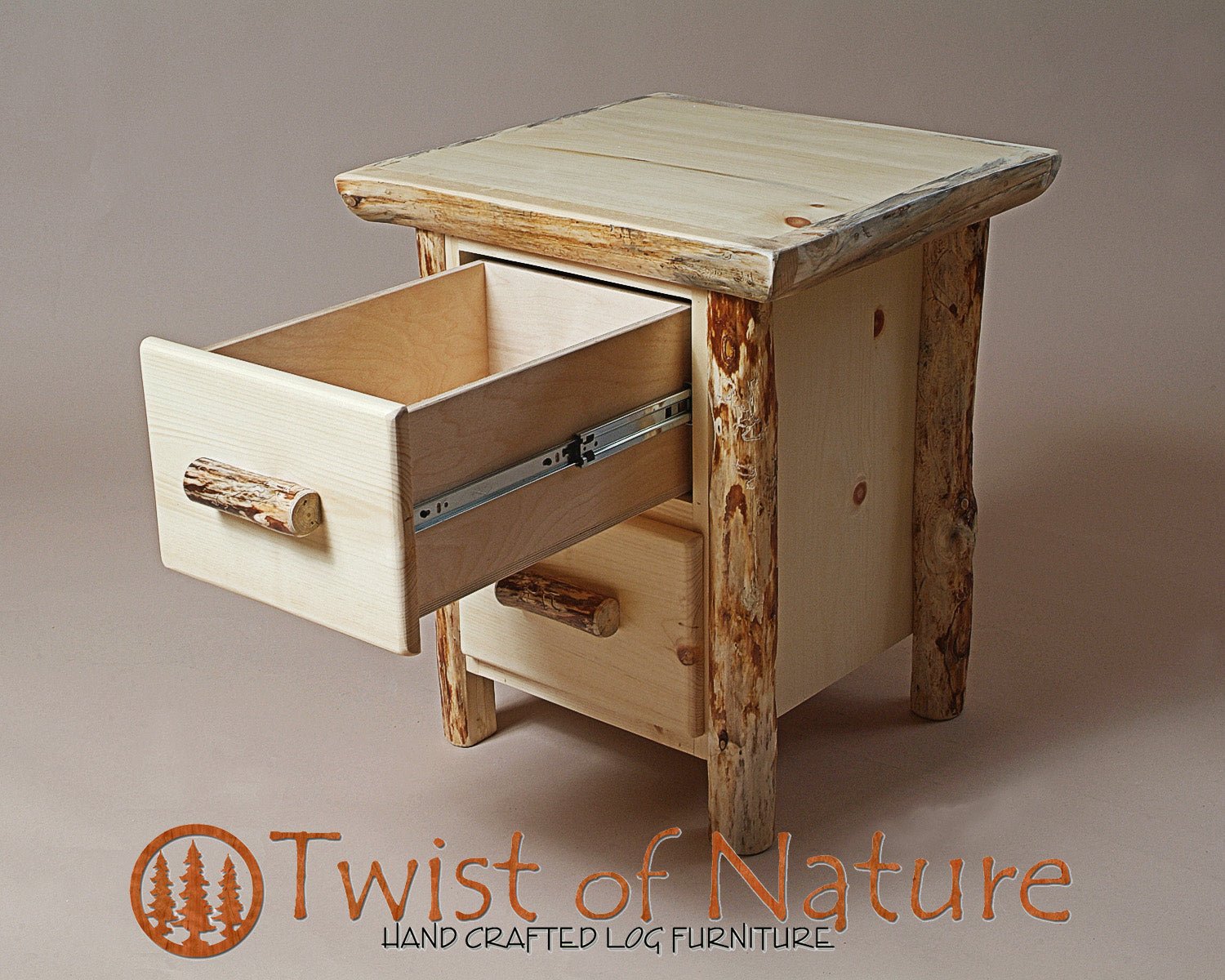 Standard Nightstand - 2 - Drawer - Twist of Nature